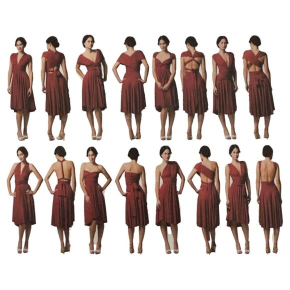 The Jersey Maid Mauve Pink Versatile Dress Size M - Picture 9 of 12